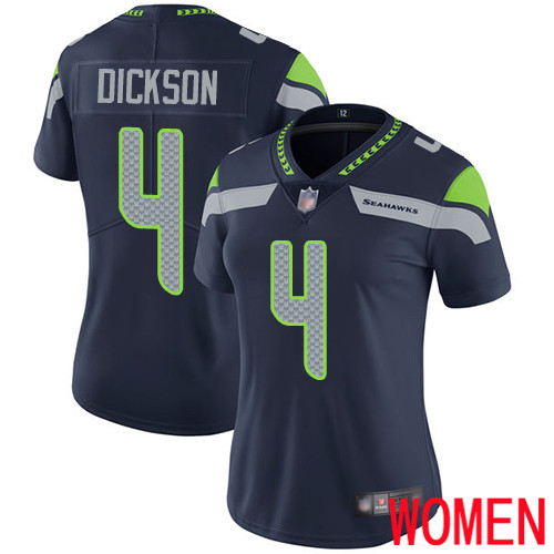 Seattle Seahawks Limited Navy Blue Women Michael Dickson Home Jersey NFL Football #4 Vapor Untouchable